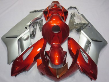 Custom 2004-2005 Honda CBR1000RR Motorcycle Fairings - Silver Red UK