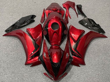 Custom 2012-2016 Honda CBR1000RR Motorcycle Fairings - Red Glossy Black Style UK