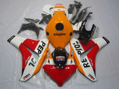Custom 2008-2011 Honda CBR1000RR Motorcycle Fairings - Orange White Red Glossy Black Repsol HRC UK