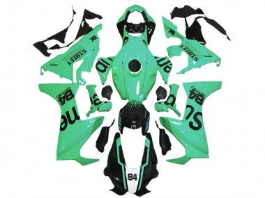 Custom 2017-2023 Honda CBR1000RR Motorcycle Fairings - Special Green Glossy Black Street Flava UK