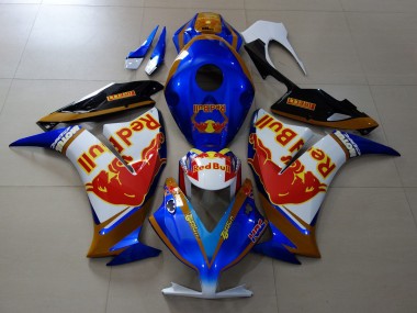 Custom 2012-2016 Honda CBR1000RR Motorcycle Fairings - White Blue Gold Red Bull UK