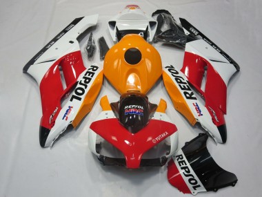 Custom 2004-2005 Honda CBR1000RR Motorcycle Fairings - White Orange Red Glossy Black Repsol HRC UK