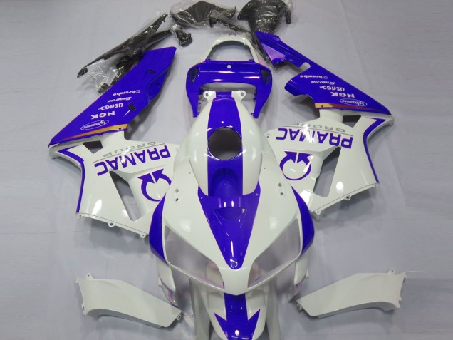 2005-2006 Honda CBR600RR Motorcycle Fairings - White Blue Pramac UK