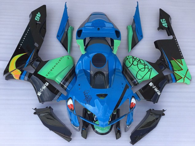 2005-2006 Honda CBR600RR Motorcycle Fairings - Blue Green Black Shark UK