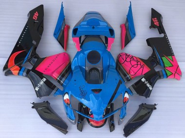 Custom 2005-2006 Honda CBR600RR Motorcycle Fairings - Blue Shark Pink UK