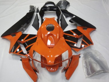Custom 2003-2004 Honda CBR600RR Motorcycle Fairings - Orange Glossy Black OEM Style UK