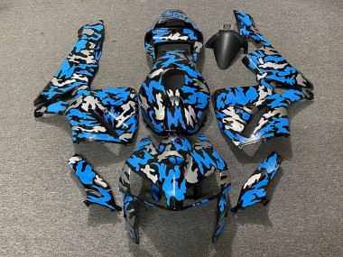 Custom 2005-2006 Honda CBR600RR Motorcycle Fairings - Camouflage Blue UK