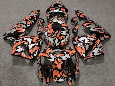 Custom 2005-2006 Honda CBR600RR Motorcycle Fairings - Camouflage Light Orange UK