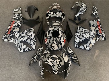 Custom 2005-2006 Honda CBR600RR Motorcycle Fairings - Camouflage Red Decals UK