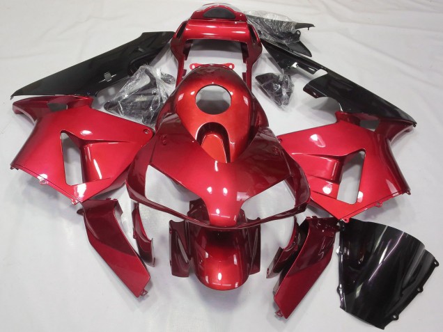 2003-2004 Honda CBR600RR Motorcycle Fairing Kits - Red Glossy Black UK