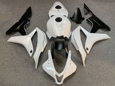 Custom 2007-2008 Honda CBR600RR Motorcycle Fairing - White Matte Black UK