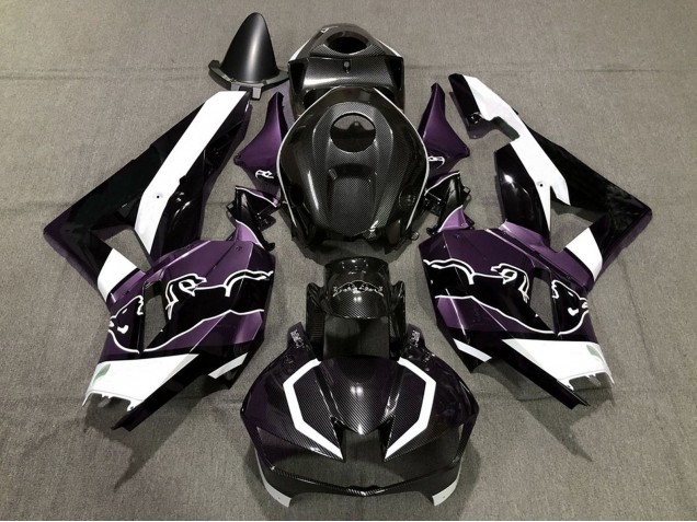 2013-2026 Honda CBR600RR Motorcycle Fairings - Black Carbon Fiber White Purple Bull UK