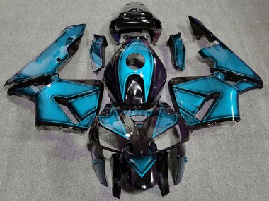 Custom 2005-2006 Honda CBR600RR Motorcycle Fairings - Deep Light Blue UK