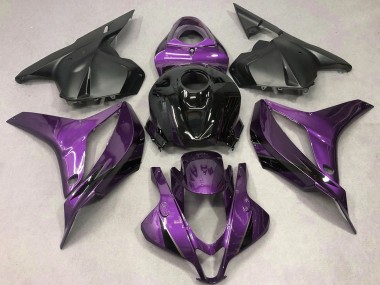 Custom 2009-2012 Honda CBR600RR Motorcycle Fairings - Purple Glossy Black OEM Style UK