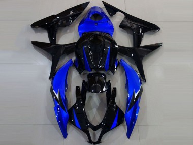 Custom 2007-2008 Honda CBR600RR Motorcycle Fairings - Blue Glossy Black UK