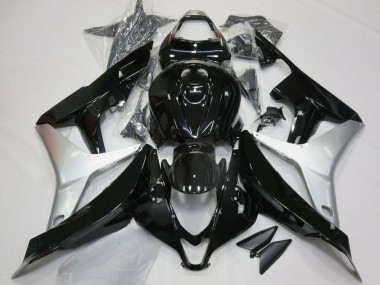 Custom 2007-2008 Honda CBR600RR Motorcycle Fairings - Silver Glossy Black UK
