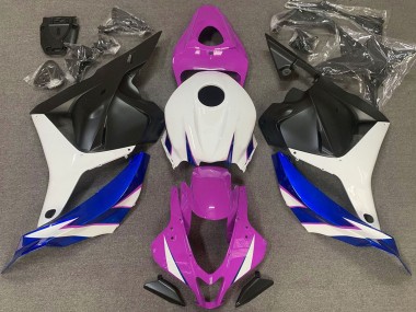 Custom 2009-2012 Honda CBR600RR Motorcycle Fairings - White Pink Blue Matte Black UK