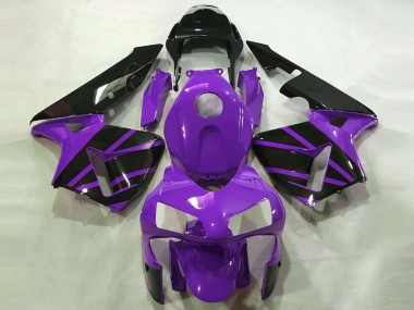 Custom 2003-2004 Honda CBR600RR Motorcycle Fairings - Purple Glossy Black OEM Style UK