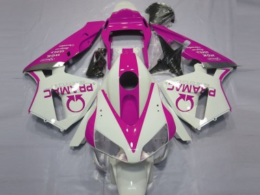 Custom 2003-2004 Honda CBR600RR Motorcycle Fairings - White Pink Pramac UK