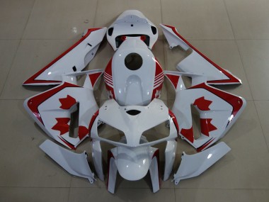 Custom 2005-2006 Honda CBR600RR Motorcycle Fairings - White Red Canada UK