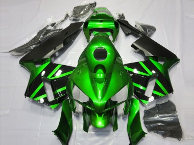 Custom 2005-2006 Honda CBR600RR Motorcycle Fairings - Green Black UK