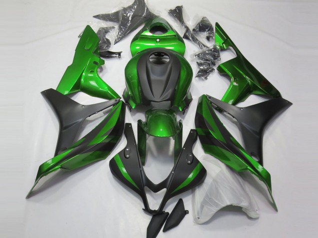 2007-2008 Honda CBR600RR Motorcycle Fairings - Green Matte Black UK