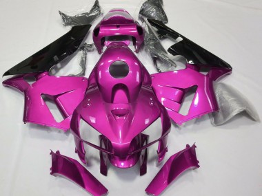Custom 2005-2006 Honda CBR600RR Motorcycle Fairings - Hot Pink Black CBR Style UK