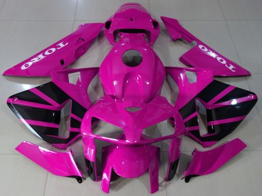 Custom 2005-2006 Honda CBR600RR Motorcycle Fairings - Hot Pink Black OEM Style UK