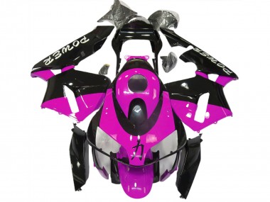 Custom 2003-2004 Honda CBR600RR Motorcycle Fairings - Hot Pink Glossy Black Power UK