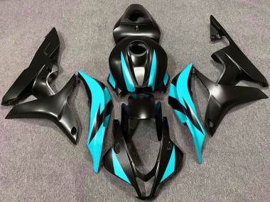 Custom 2007-2008 Honda CBR600RR Motorcycle Fairings - Cyan Blue Matte Black UK