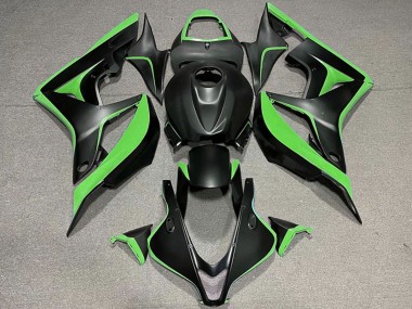 Custom 2007-2008 Honda CBR600RR Motorcycle Fairing - Green Matte Black UK