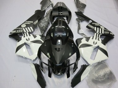 Custom 2005-2006 Honda CBR600RR Motorcycle Fairings - White Matte Black Puisher Logo UK