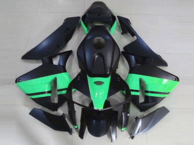 Custom 2005-2006 Honda CBR600RR Motorcycle Fairings - Matte Black Special Green UK