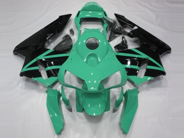 Custom 2003-2004 Honda CBR600RR Motorcycle Fairings - Mint Green Glossy Black UK