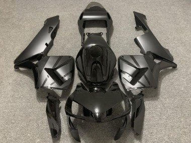 Custom 2003-2004 Honda CBR600RR Motorcycle Fairings - Glossy Black Matte Grey OEM Style UK