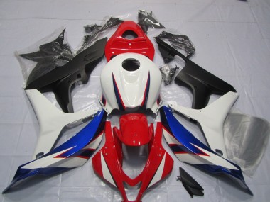 Custom 2007-2008 Honda CBR600RR Motorcycle Fairings - White Red Blue Matte Black OEM Style UK