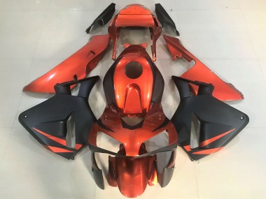 Custom 2003-2004 Honda CBR600RR Motorcycle Fairings - Orange Matte Black UK