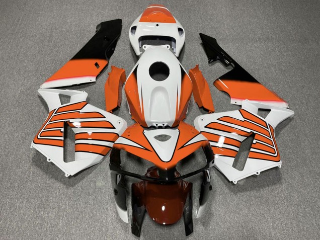 2005-2006 Honda CBR600RR Motorcycle Fairings - White Orange Wings UK