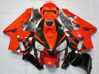 Custom 2005-2006 Honda CBR600RR Motorcycle Fairings - Red Black Stripe UK