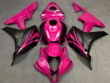 Custom 2007-2008 Honda CBR600RR Motorcycle Fairings - Pink Matte Black OEM Style UK