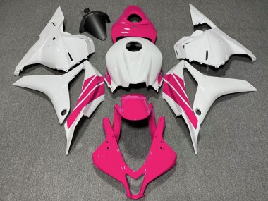 Custom 2009-2012 Honda CBR600RR Motorcycle Fairings - White Pink Stripe UK