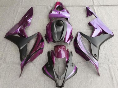 Custom 2007-2008 Honda CBR600RR Motorcycle Fairing - Purple Matte Black UK