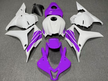 Custom 2009-2012 Honda CBR600RR Motorcycle Fairings - White Purple Stripe UK