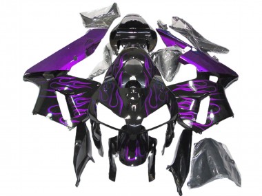 Custom 2005-2006 Honda CBR600RR Motorcycle Fairings - Purple Flame UK