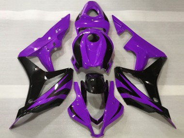 Custom 2007-2008 Honda CBR600RR Motorcycle Fairings - Purple Glossy Black OEM Style UK