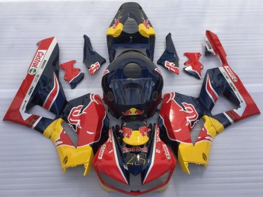 Custom 2013-2026 Honda CBR600RR Motorcycle Fairings - Dark Blue Yellow Red Bull UK