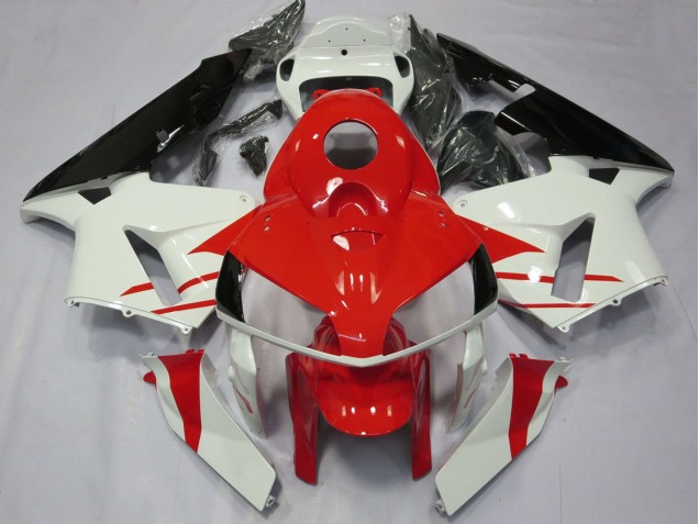 2005-2006 Honda CBR600RR Motorcycle Fairings - White Red Black UK