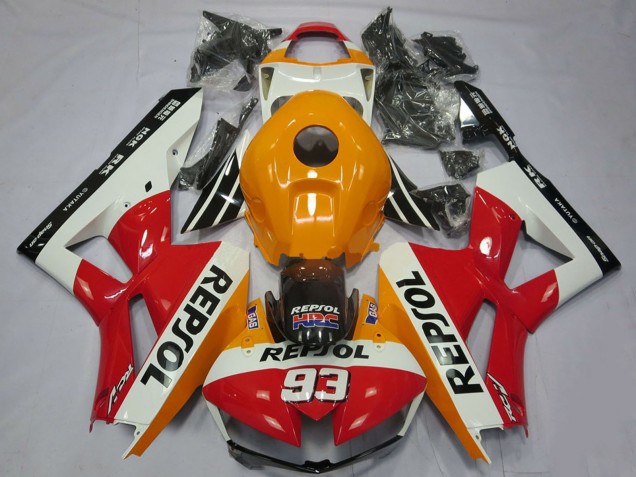 2013-2026 Honda CBR600RR Motorcycle Fairings - Orange White Red Glossy Black Repsol 93 UK