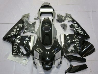 Custom 2003-2004 Honda CBR600RR Motorcycle Fairings - Silver Glossy Black SevenStars UK