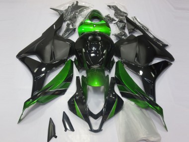 Custom 2009-2012 Honda CBR600RR Motorcycle Fairings - Green Glossy Black Matte Black UK
